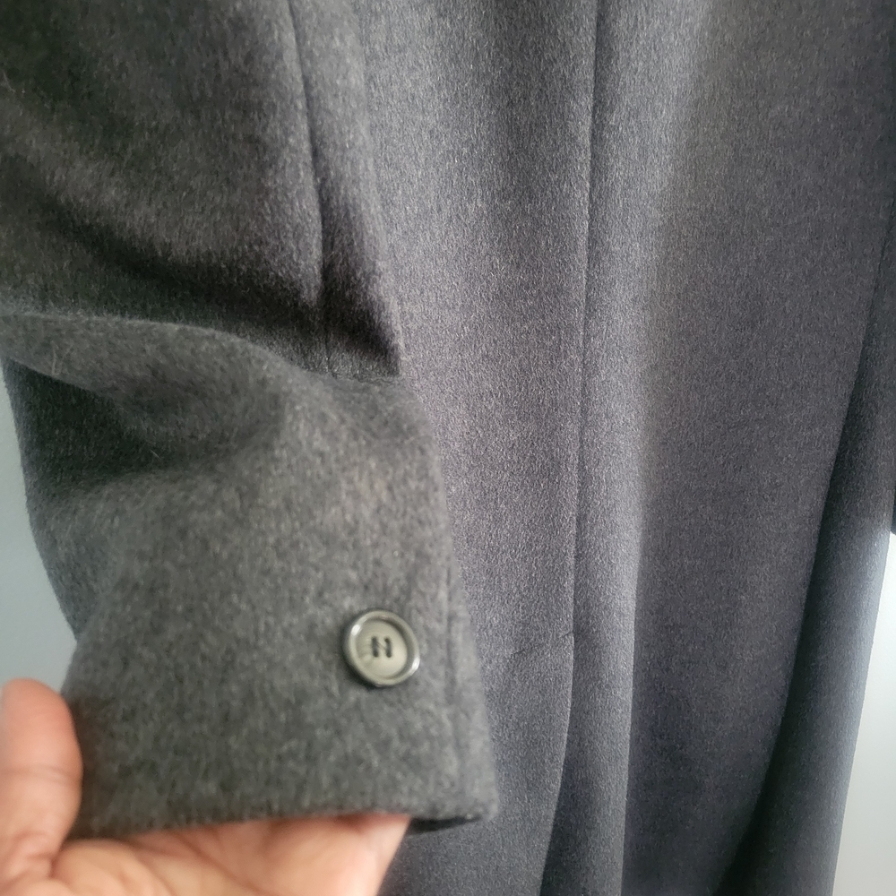 VTG IL CLASSICO Wool Grey Overcoat 70's/80's Style Mens Eur 42 - Picture 7 of 9